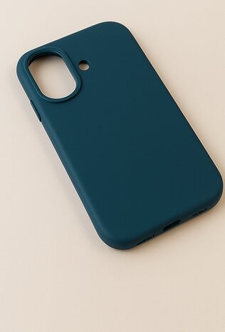 Coverzs Coverzs iPhone 16 coque en silicone solide (bleu foncé)