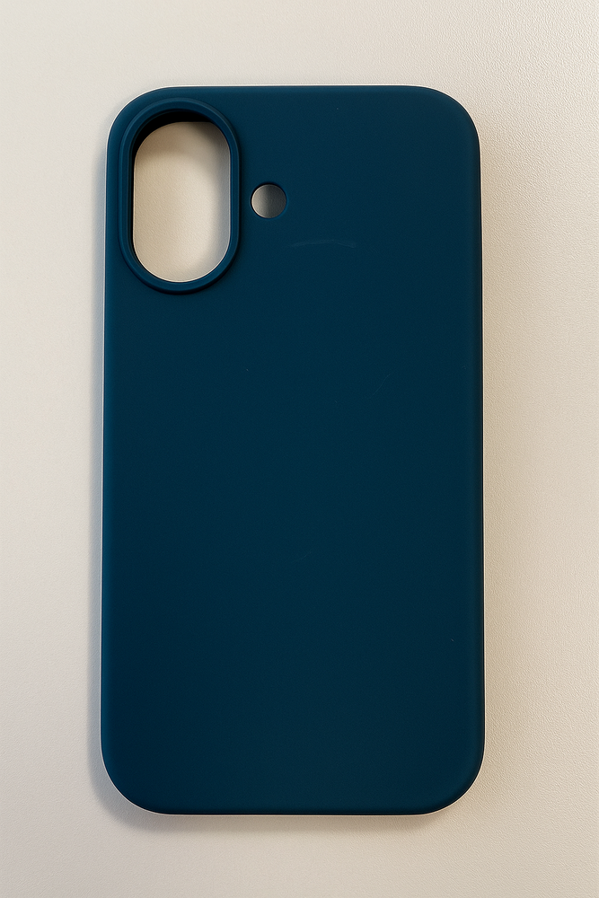 Coverzs Coverzs iPhone 16 coque en silicone solide (bleu foncé)