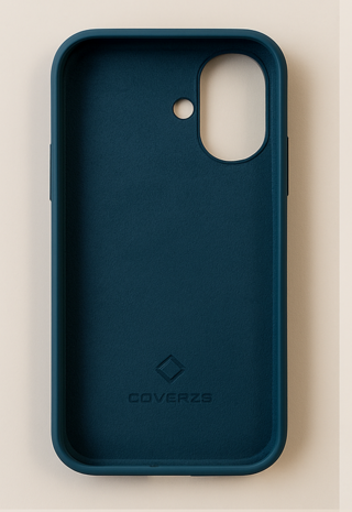 Coverzs Coverzs iPhone 16 coque en silicone solide (bleu foncé)