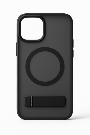 Coverzs Coverzs iPhone 15 Pro Max matte MagSafe case avec debout (noir) Coverzs Coverzs iPhone 15 Pro Max matte MagSafe case avec debout (noir)