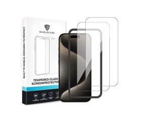ShieldCase iPhone 15 Pro Tempered Glass Basic protecteur d'écran avec applicateur (2-Pack)