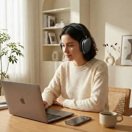 ShieldCaseÂ® Ensemble de coussinets d'oreille et étui en silicone ShieldCase pour AirPods Max 2 (noir)