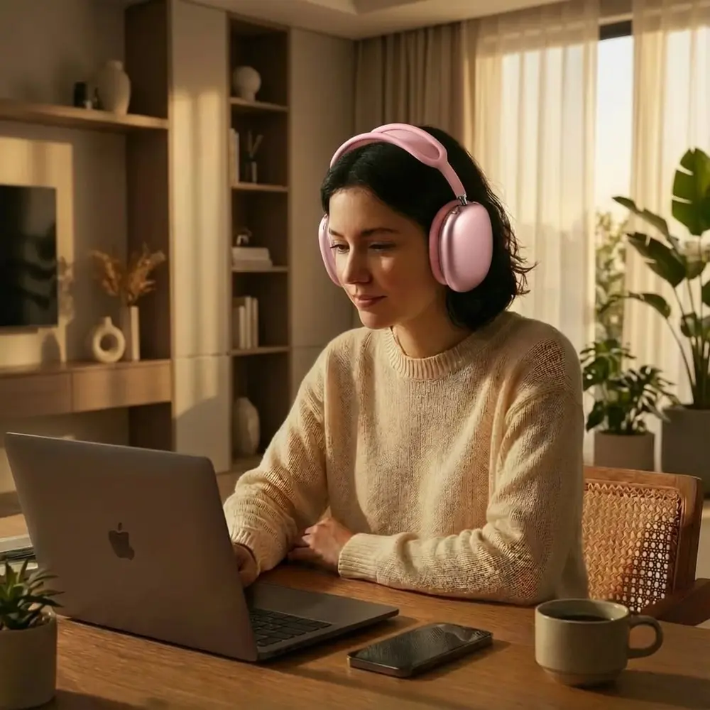 ShieldCaseÂ® Étuis en silicone ShieldCase pour AirPods Max 2 - Ensemble 4 en 1 (rose)