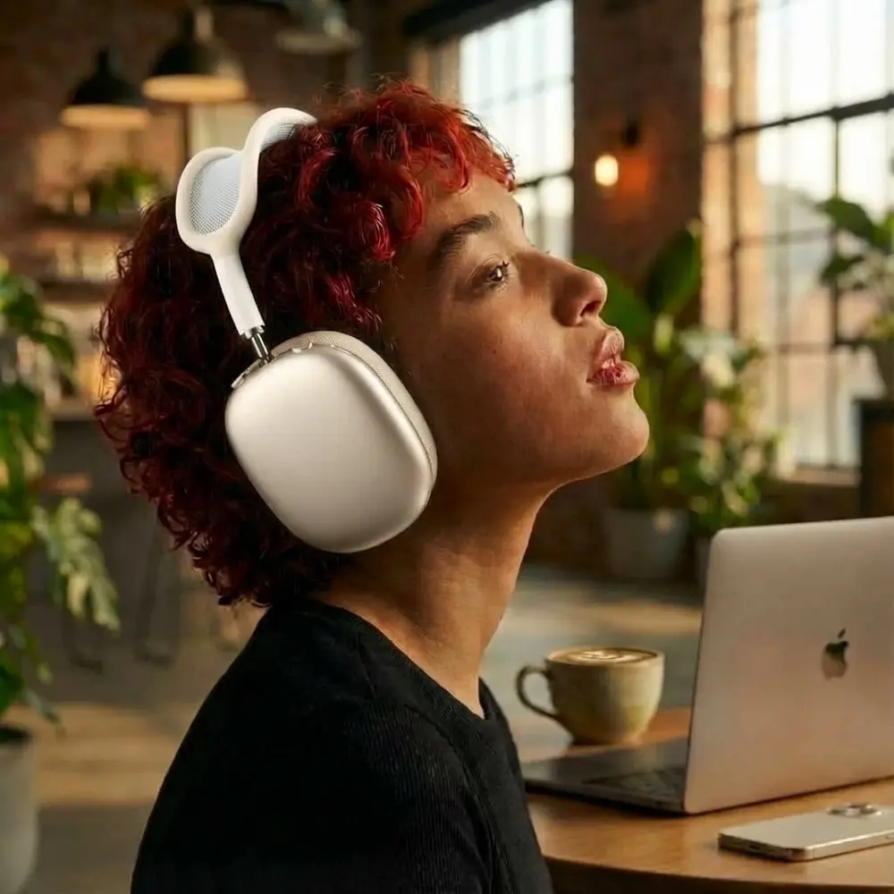 ShieldCase Étuis en silicone ShieldCase pour AirPods Max 2 - Ensemble 4 en 1 (étoiles scintillantes)