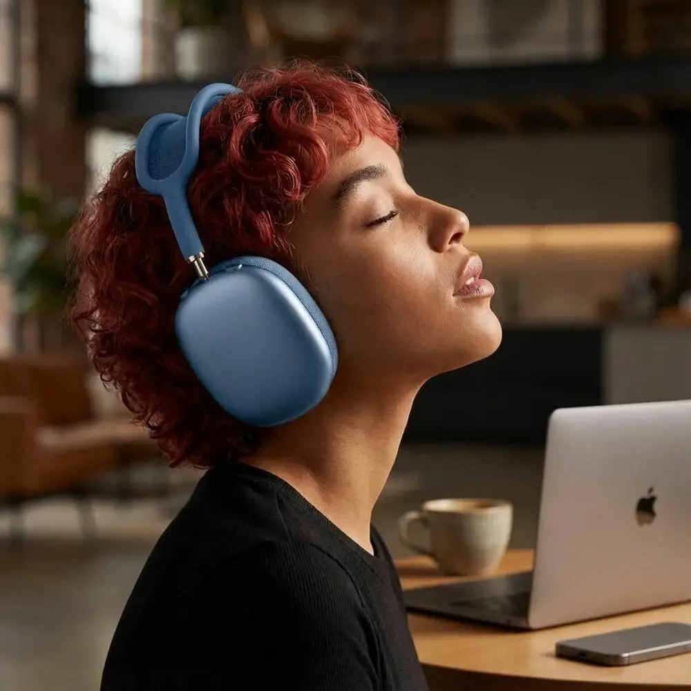 ShieldCase Étuis en silicone ShieldCase pour AirPods Max 2 - Ensemble 4 en 1 (bleu foncé)