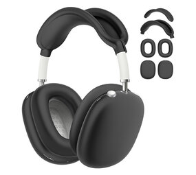 ShieldCaseÂ® Coques en silicone pour AirPods Max 2 - Ensemble 4 en 1 (noir)