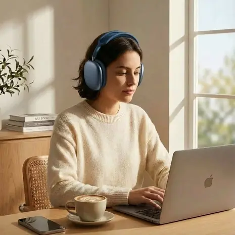 ShieldCase Étuis en silicone ShieldCase pour AirPods Max 2 (bleu foncé)