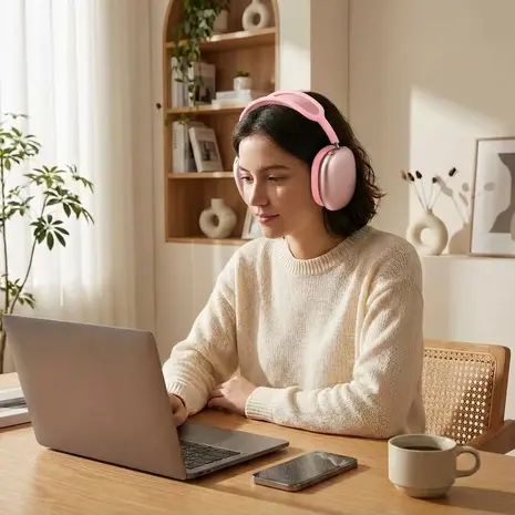 ShieldCaseÂ® Étuis en silicone ShieldCase pour AirPods Max - Ensemble de 4 en 1 (rose)