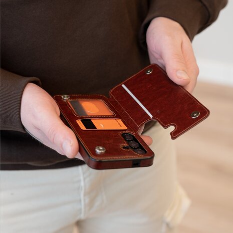 ShieldCase ShieldCase Samsung Galaxy S26 Étui portefeuille (marron)