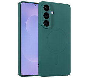 ShieldCase Samsung Galaxy S26 Plus Coque arrière en silicone avec MagSafe (vert foncé)