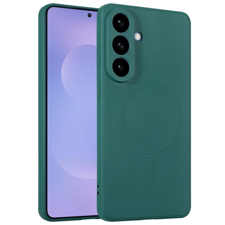 ShieldCase ShieldCase Samsung Galaxy S26 Plus Coque arrière en silicone avec MagSafe (vert foncé)