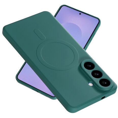 ShieldCase ShieldCase Samsung Galaxy S26 Plus Coque arrière en silicone avec MagSafe (vert foncé)