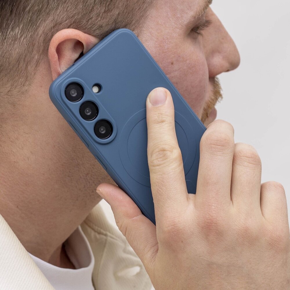 ShieldCase ShieldCase Samsung Galaxy S26 Plus Coque arrière en silicone avec MagSafe (bleu foncé)