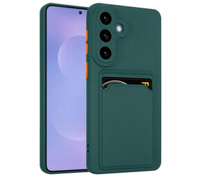 ShieldCase Samsung Galaxy S26 Plus Coque porte cartes en silicone (vert foncé)