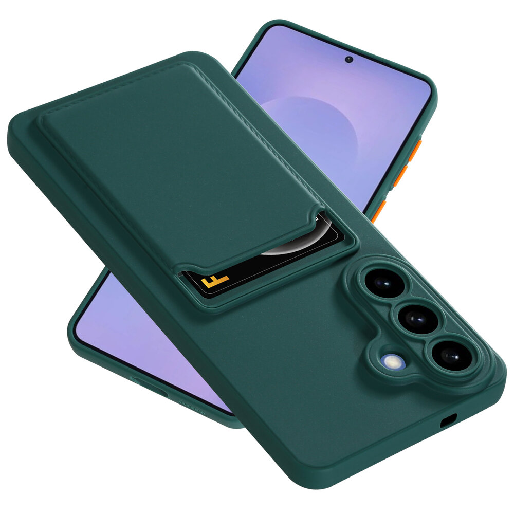ShieldCase ShieldCase Samsung Galaxy S26 Plus Coque porte cartes en silicone (vert foncé)