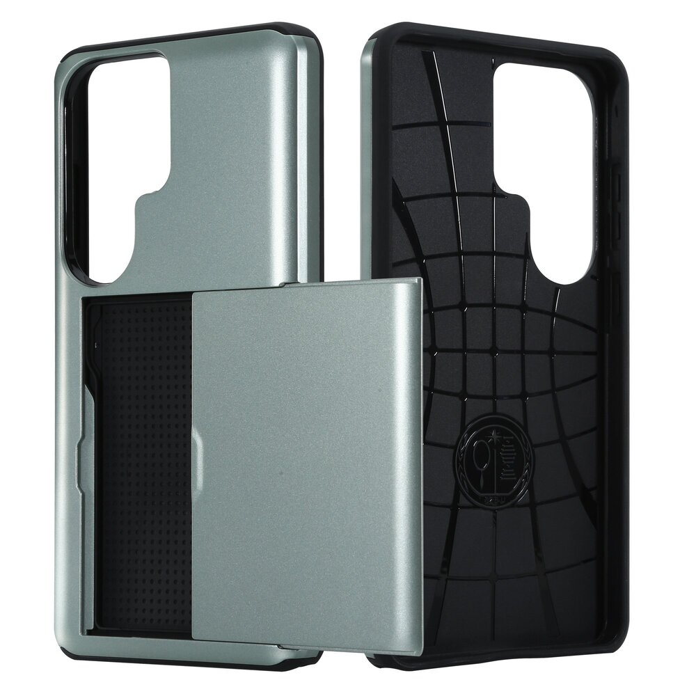 ShieldCase ShieldCase Samsung Galaxy S26 Ultra Coque porte-cartes coulissant (vert foncé)