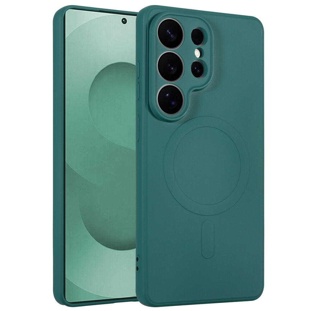 ShieldCase ShieldCase Samsung Galaxy S26 Ultra Coque arrière en silicone avec MagSafe (vert foncé)