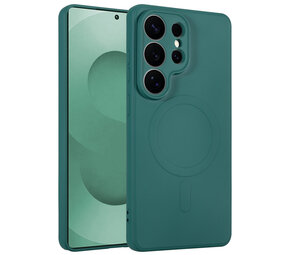 ShieldCase Samsung Galaxy S26 Ultra Coque arrière en silicone avec MagSafe (vert foncé)