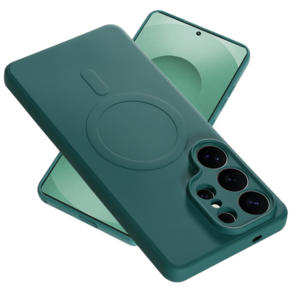 ShieldCase ShieldCase Samsung Galaxy S26 Ultra Coque arrière en silicone avec MagSafe (vert foncé)