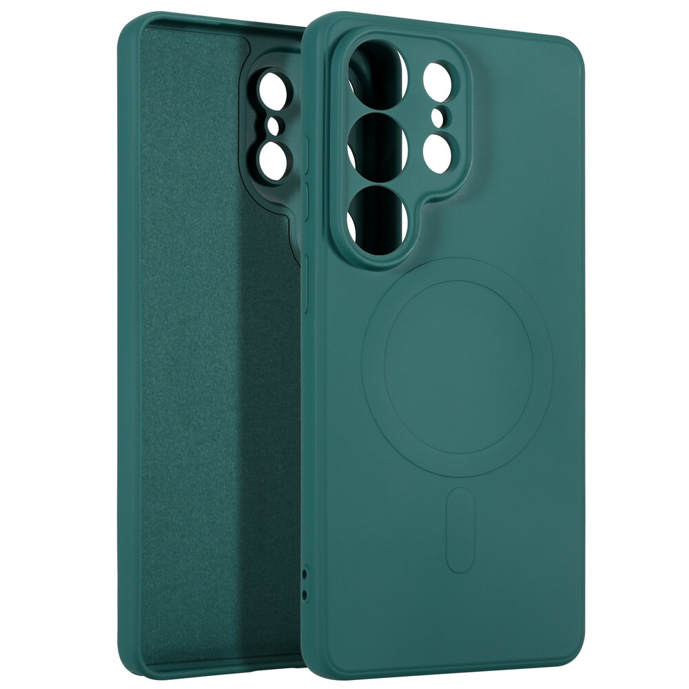 ShieldCase ShieldCase Samsung Galaxy S26 Ultra Coque arrière en silicone avec MagSafe (vert foncé)