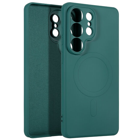 ShieldCase ShieldCase Samsung Galaxy S26 Ultra Coque arrière en silicone avec MagSafe (vert foncé)