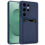 ShieldCase Samsung Galaxy S26 Ultra Coque porte cartes en silicone (bleu foncé)