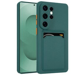 ShieldCase Samsung Galaxy S26 Ultra Coque porte cartes en silicone (vert foncé)