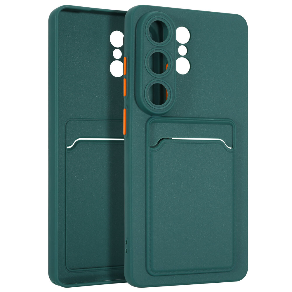 ShieldCase ShieldCase Samsung Galaxy S26 Ultra Coque porte cartes en silicone (vert foncé)
