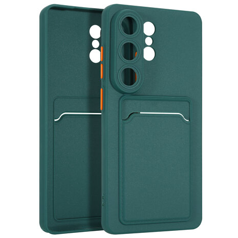 ShieldCase ShieldCase Samsung Galaxy S26 Ultra Coque porte cartes en silicone (vert foncé)