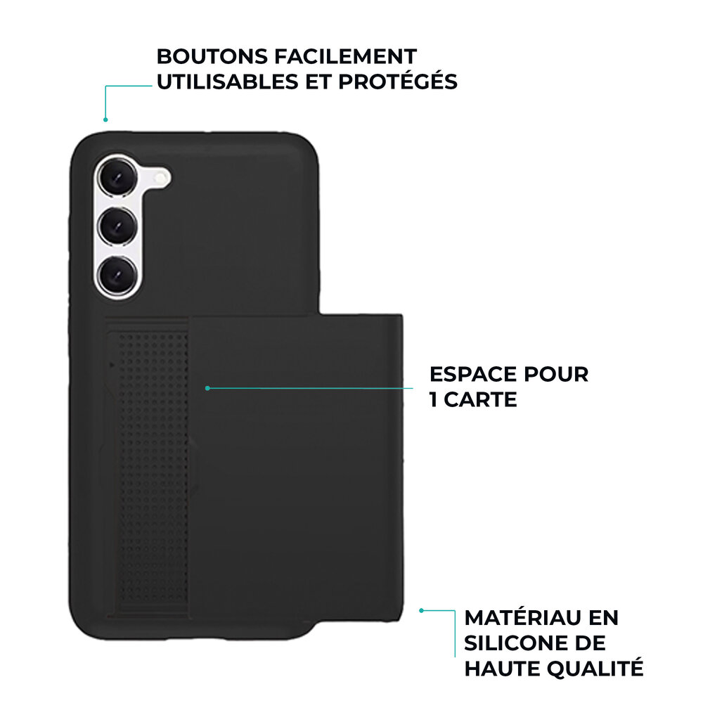ShieldCase ShieldCase Samsung Galaxy S26 Coque porte-cartes coulissant (noir)
