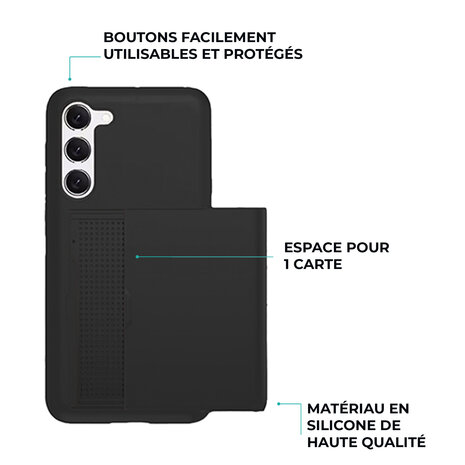 ShieldCase ShieldCase Samsung Galaxy S26 Coque porte-cartes coulissant (noir)
