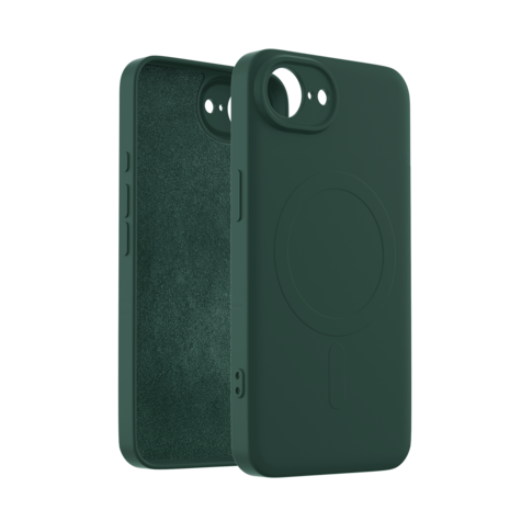 ShieldCase ShieldCase Coque arrière MagSafe en silicone iPhone 17e (vert foncé)