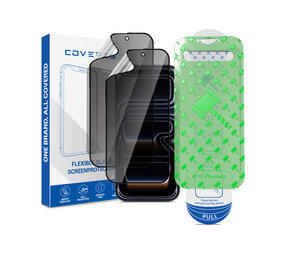 Coverzs Protection d'écran de confidentialité flexible en verre PMMA avec cadre pour iPhone 18 Pro Max (lot de 2) Coverzs Protection d'écran de confidentialité flexible en verre PMMA avec cadre pour iPhone 18 Pro Max (lot de 2)