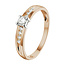 Bommel 045.00675K Rosegoud ring met Zirkonia 585au