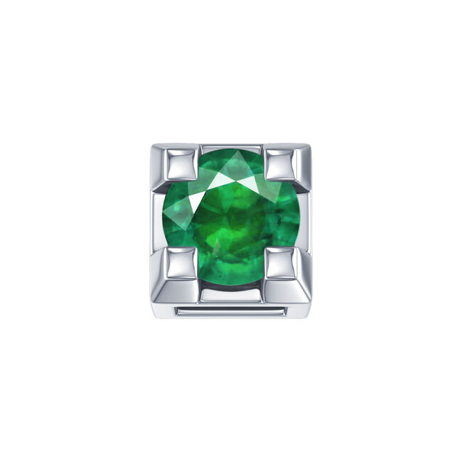 DCHE3312 Witgoud met Emerald 0.02ct Element