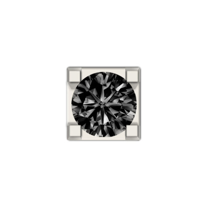 DCHF3303.005 Element witgoud met zwarte diamant 0.05ct