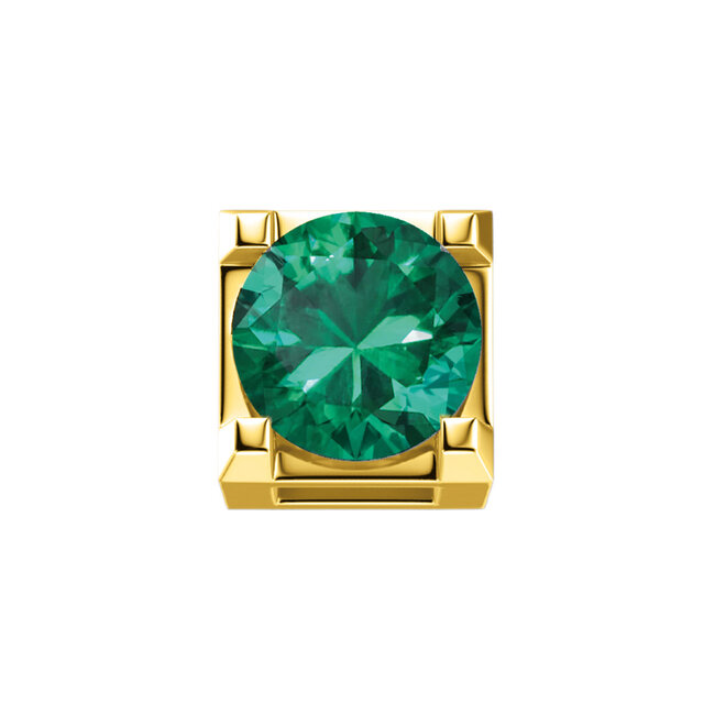 ECE10344 Element geelgoud met emerald 0.05ct