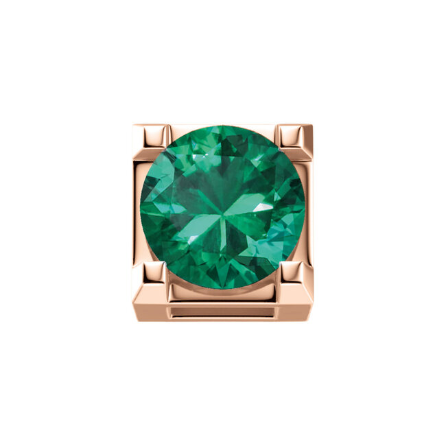 ECE10438 Element roségoud met emerald 0.05ct