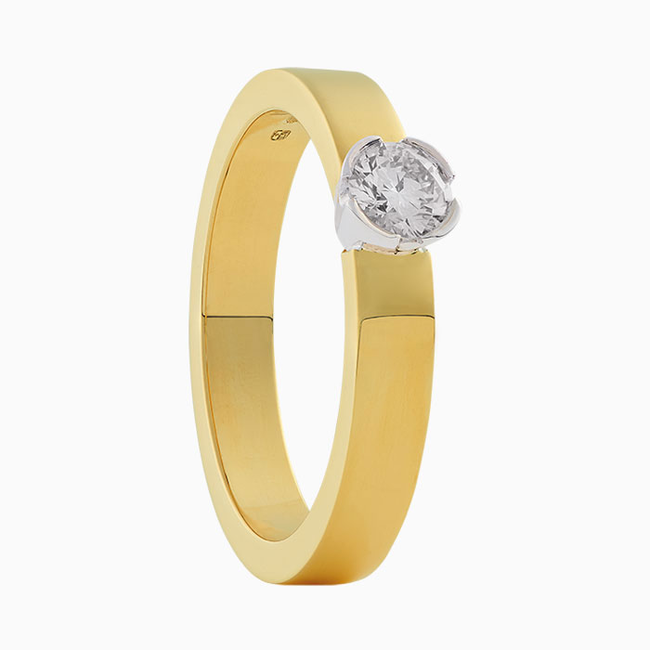 Amore  Eclat Ring 585 AU Geel 0.13 ct W/SI