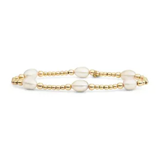 Sparkling Jewels BLK03G-P01 Armband Pearl Reverse bold mix / gold