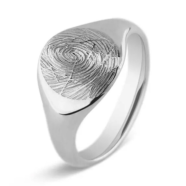 412-SF Signet ring fingerprint  SeeYou Zilver