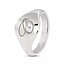 412-S-Initial Signet ring initial SeeYou Zilver