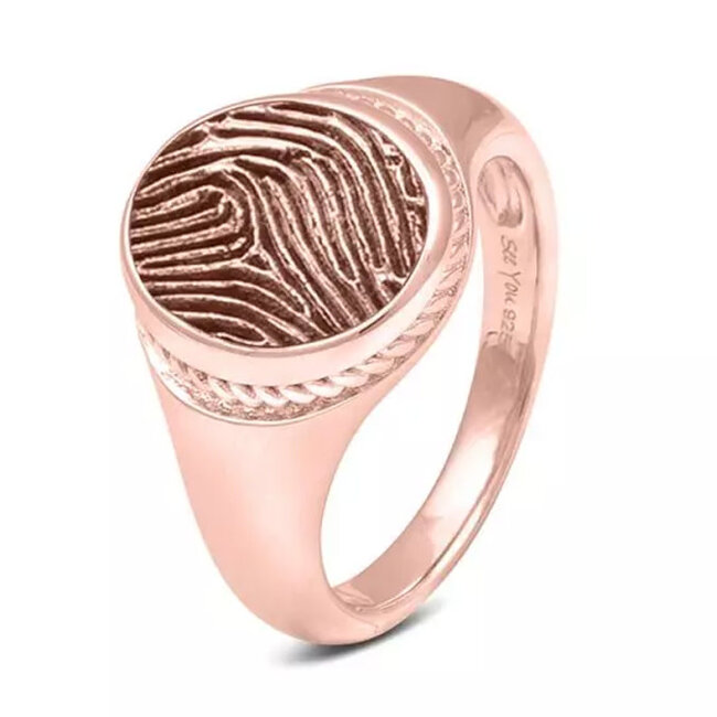 450-S-R14 Twisted oval fingerprint ring SeeYou 14krt. RG