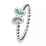 See You RG003 Dubble Band Butterfly ring SeeYou Zilver