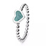 See You RG-001-S Dubble Band Heart ring SeeYou Zilver