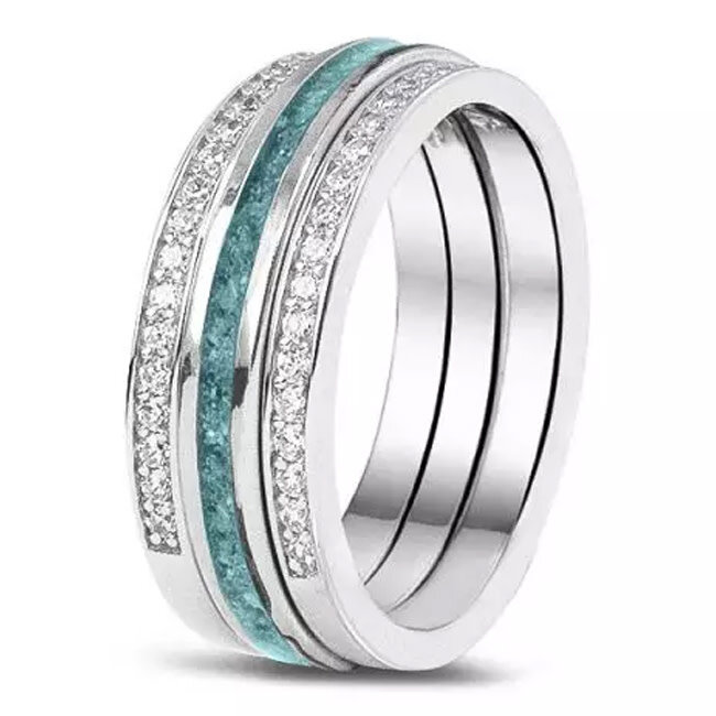 RG-046-SS-W14D Unending Ring & Stackable Gem SeeYou 14krt WG+Diamant
