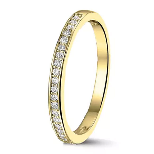 RG-027-Y14D Stackable Gems Ring SeeYou 14krt GG+Diamant