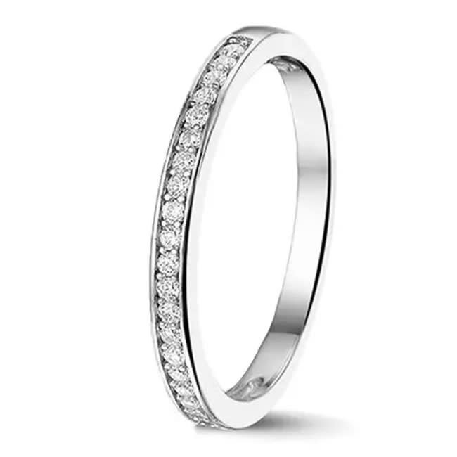 RG-027-W14D Stackable Gems Ring SeeYou 14krt WG+Diamant