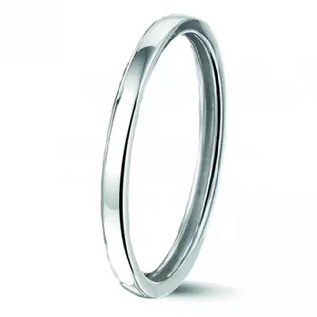 RG-026-W14 Stackable Polished Ring SeeYou 14krt WG
