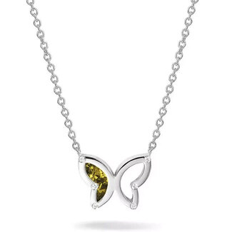 See You 606-S Butterfly Gem Necklace SeeYou Zilver+Zirkonia